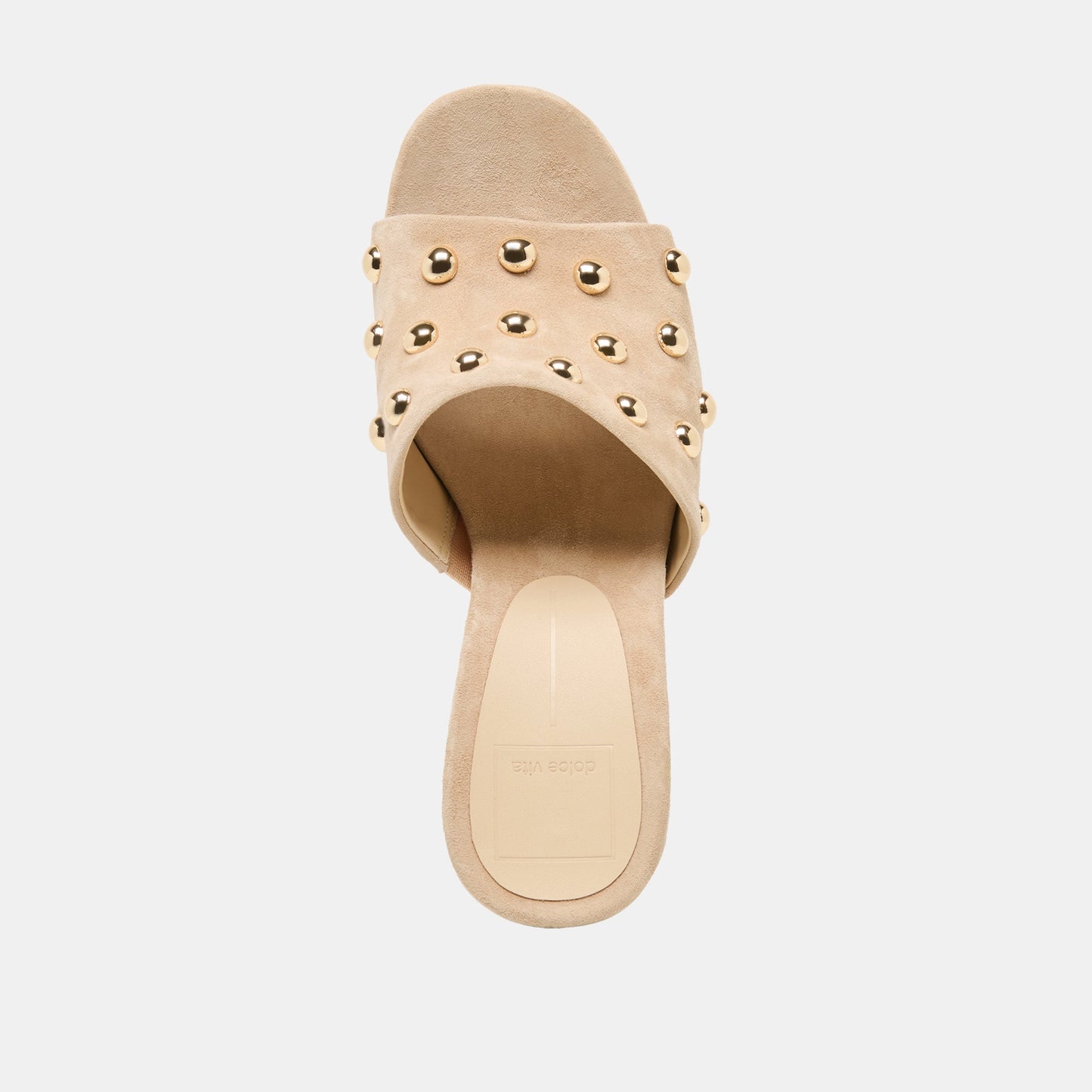 Holta Stud Camel Suede Wedges - Dolce Vita