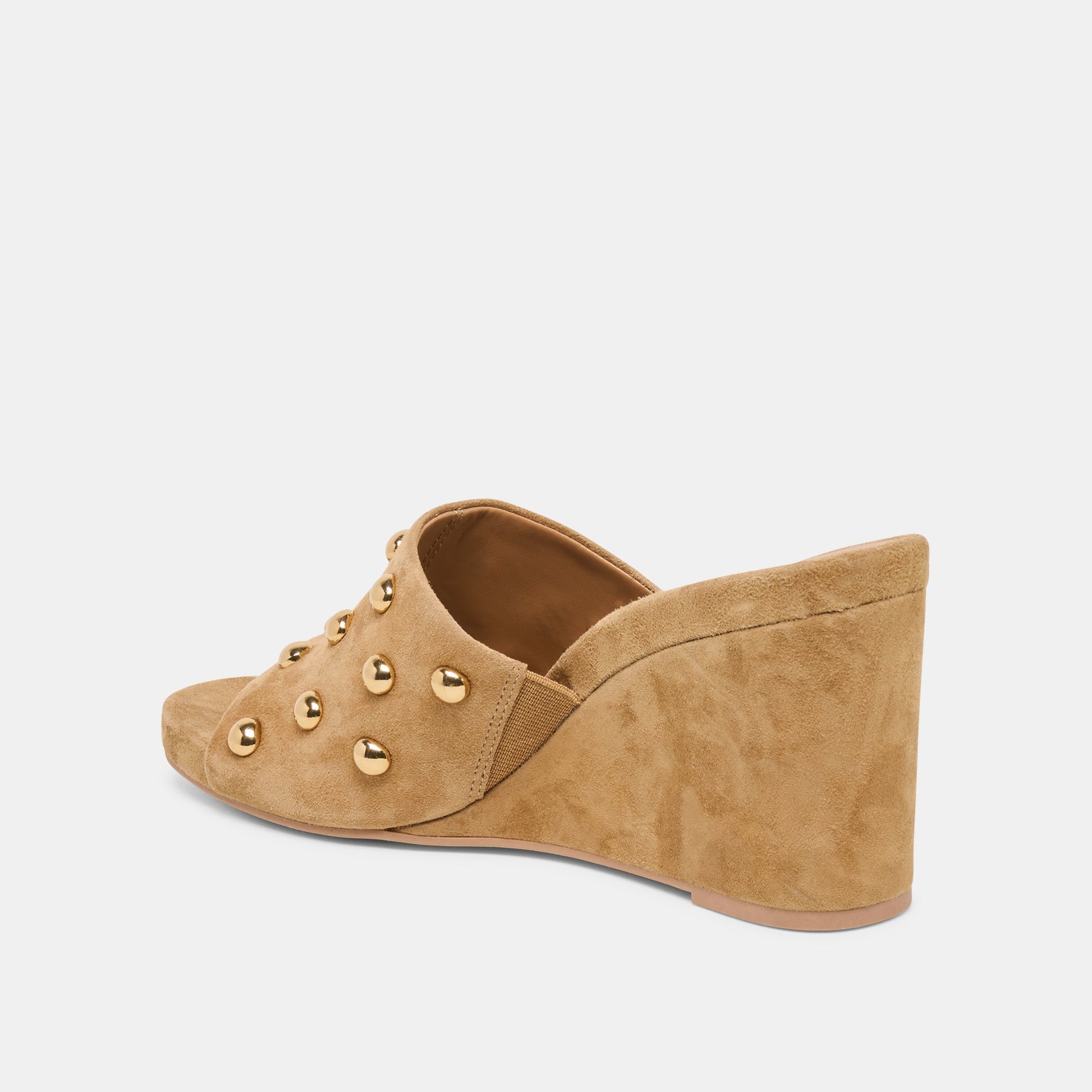 Holta Stud Lt Brown Suede Wedges - Dolce Vita