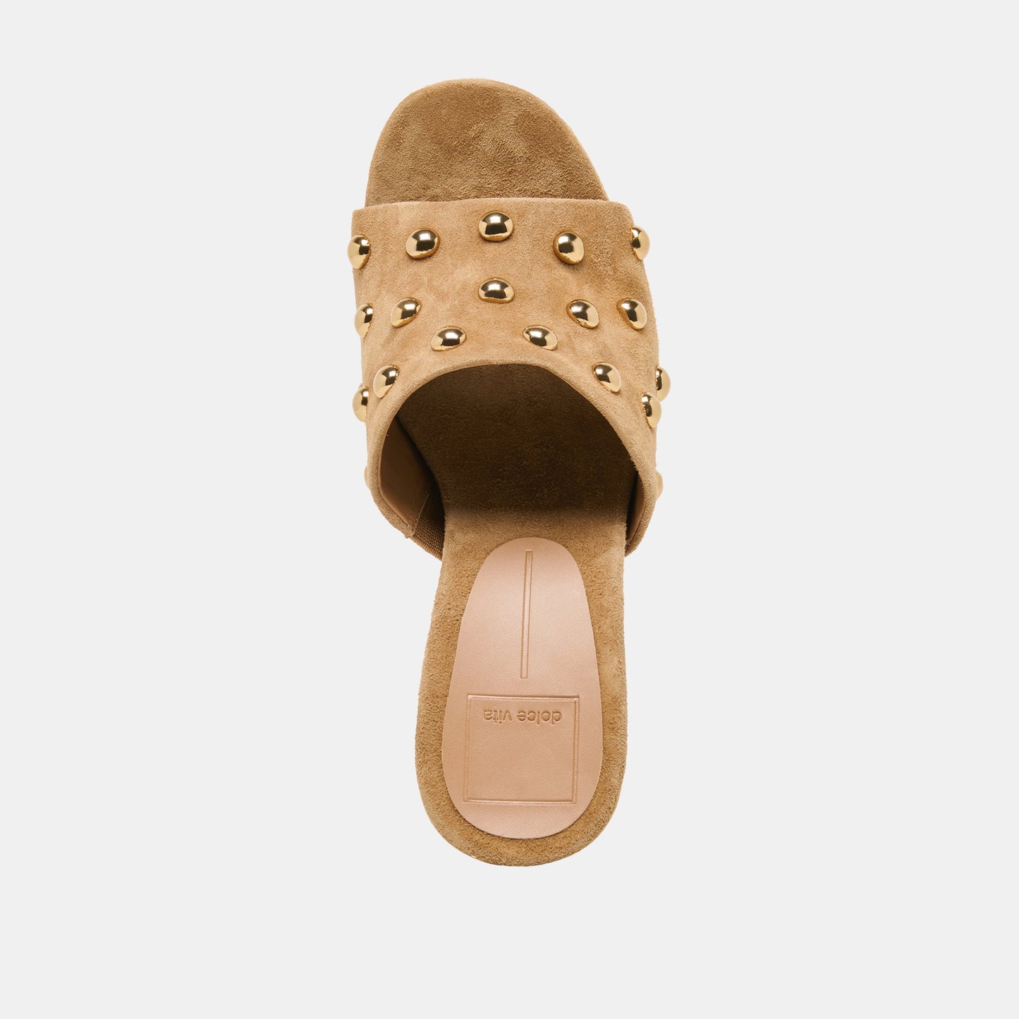 Holta Stud Lt Brown Suede Wedges - Dolce Vita