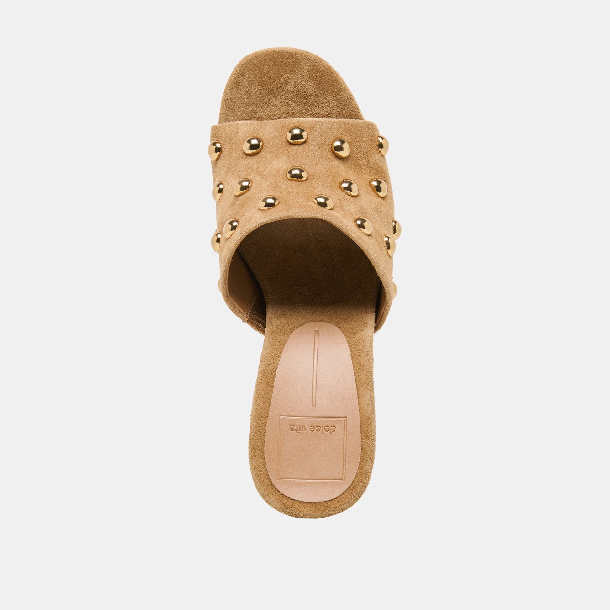 Holta Stud Lt Brown Suede Wedges - Dolce Vita