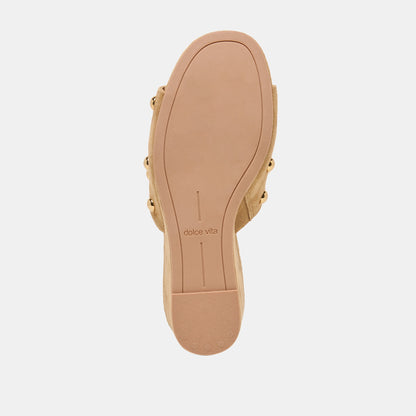 Holta Stud Lt Brown Suede Wedges - Dolce Vita