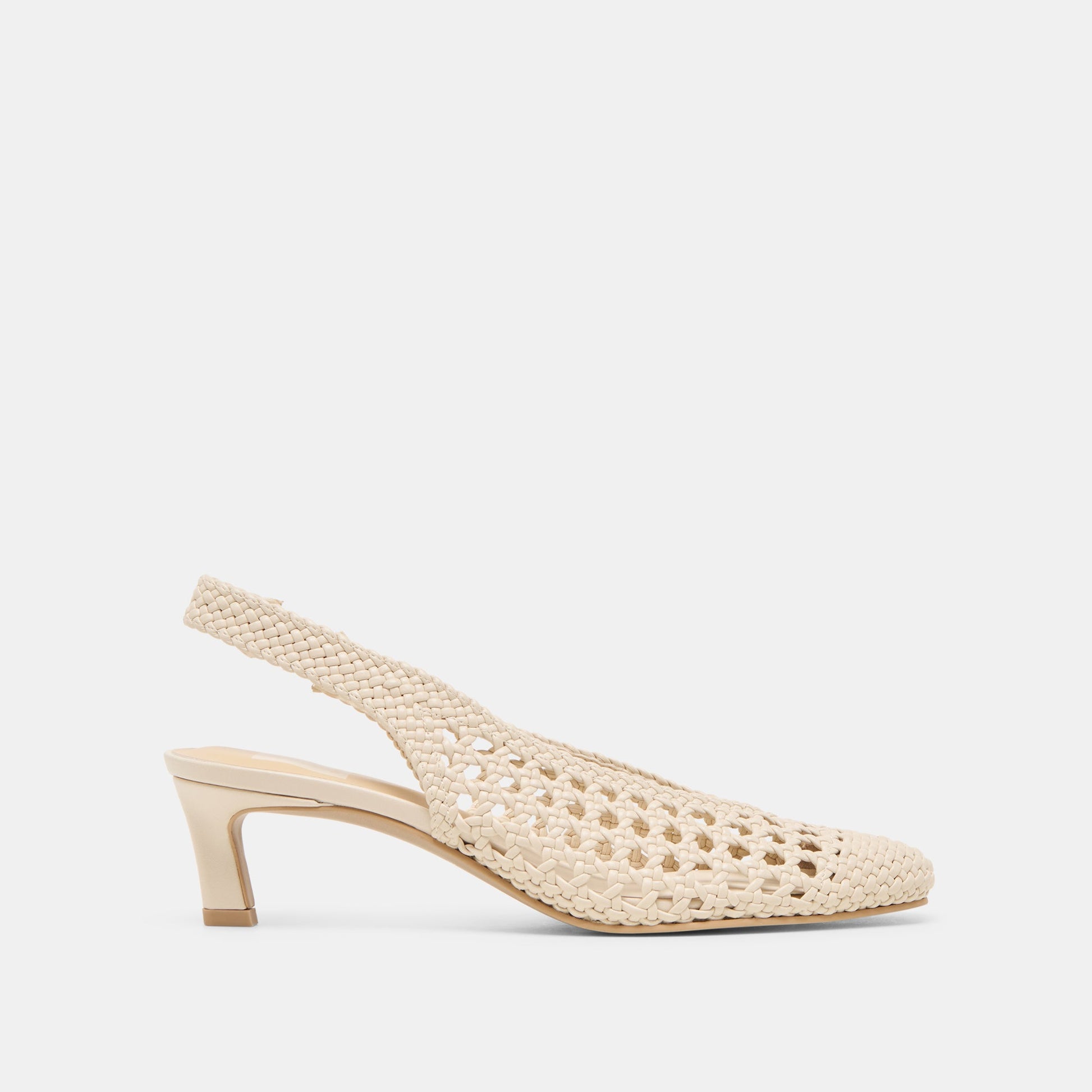 Fawne Creme Woven Stella Heels - Dolce Vita
