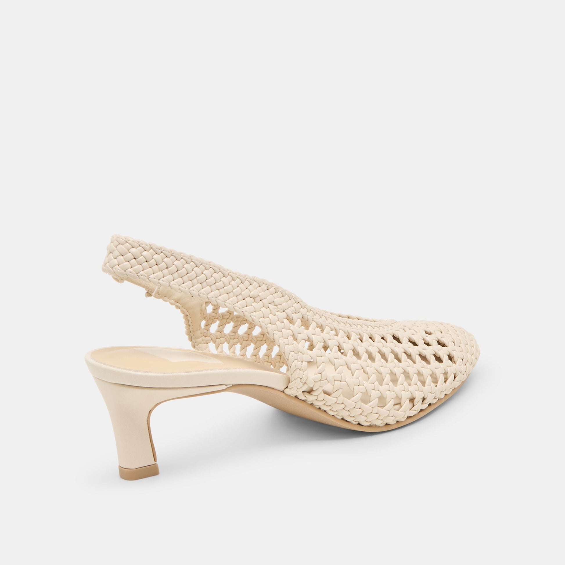 Fawne Creme Woven Stella Heels - Dolce Vita