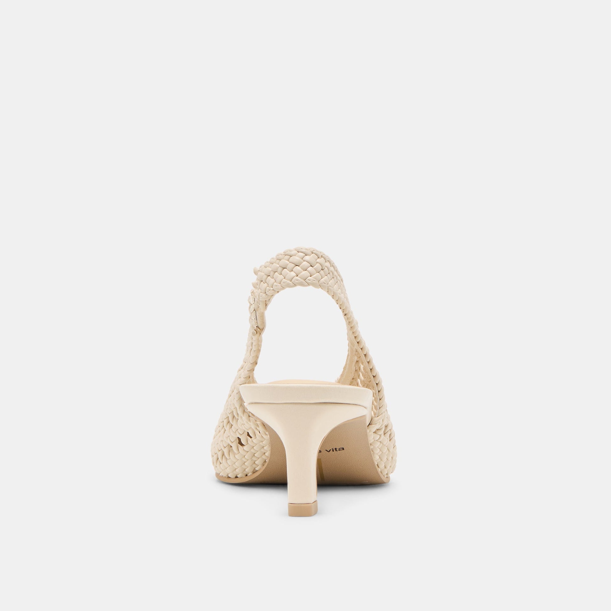 Fawne Creme Woven Stella Heels - Dolce Vita