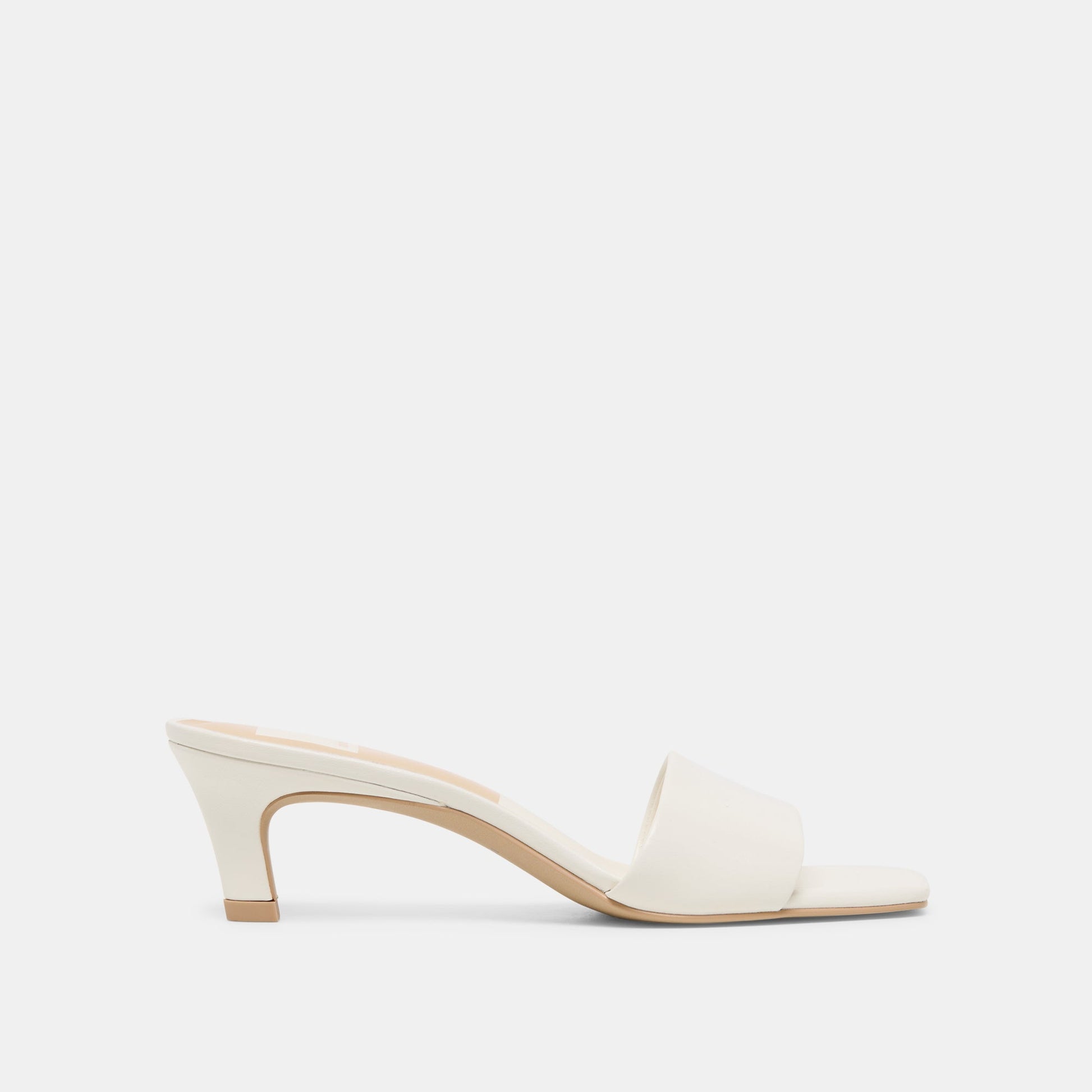 Rexa True White Leather Heels - Dolce Vita