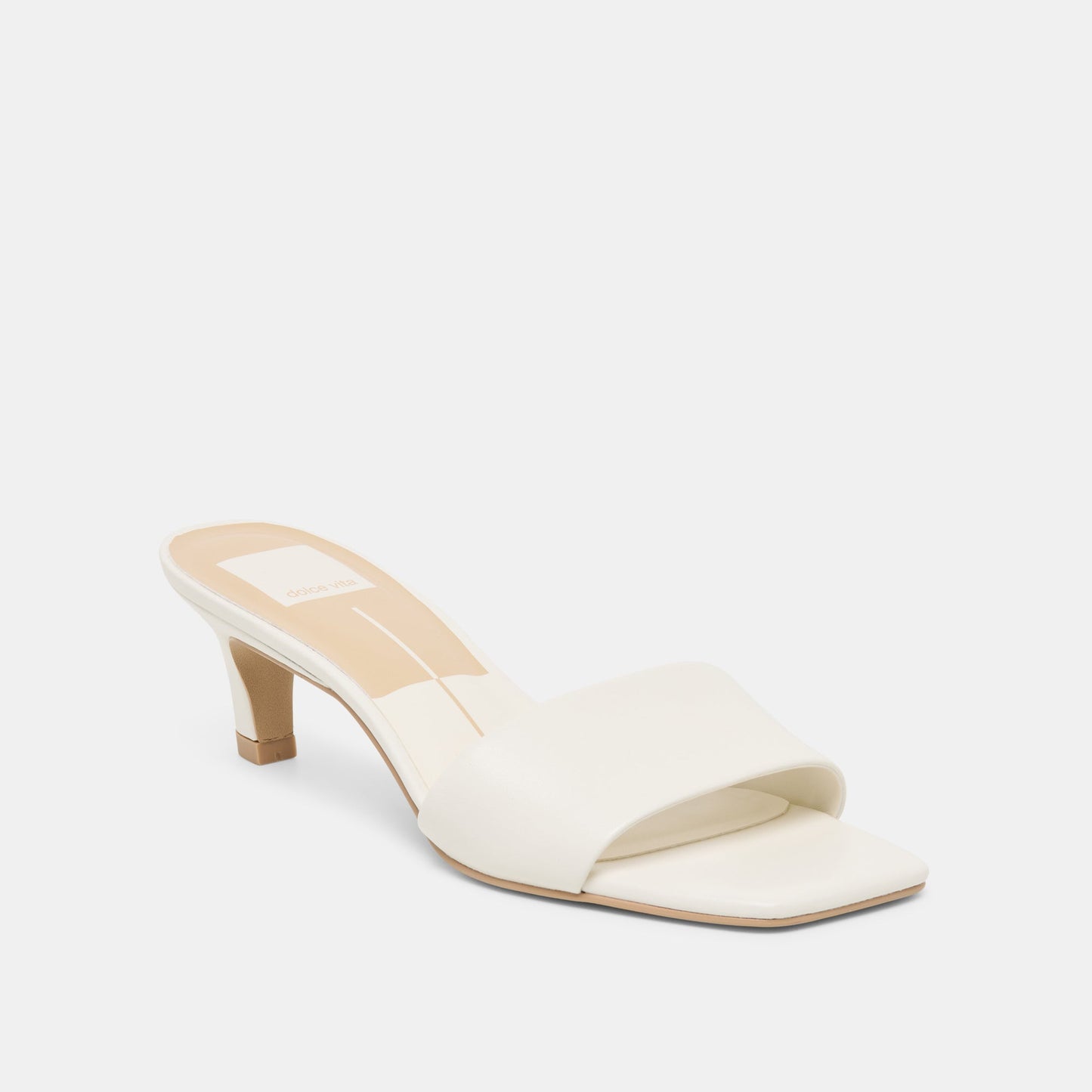 Rexa True White Leather Heels - Dolce Vita