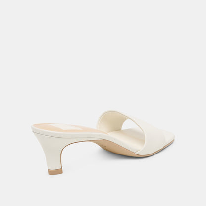Rexa True White Leather Heels - Dolce Vita