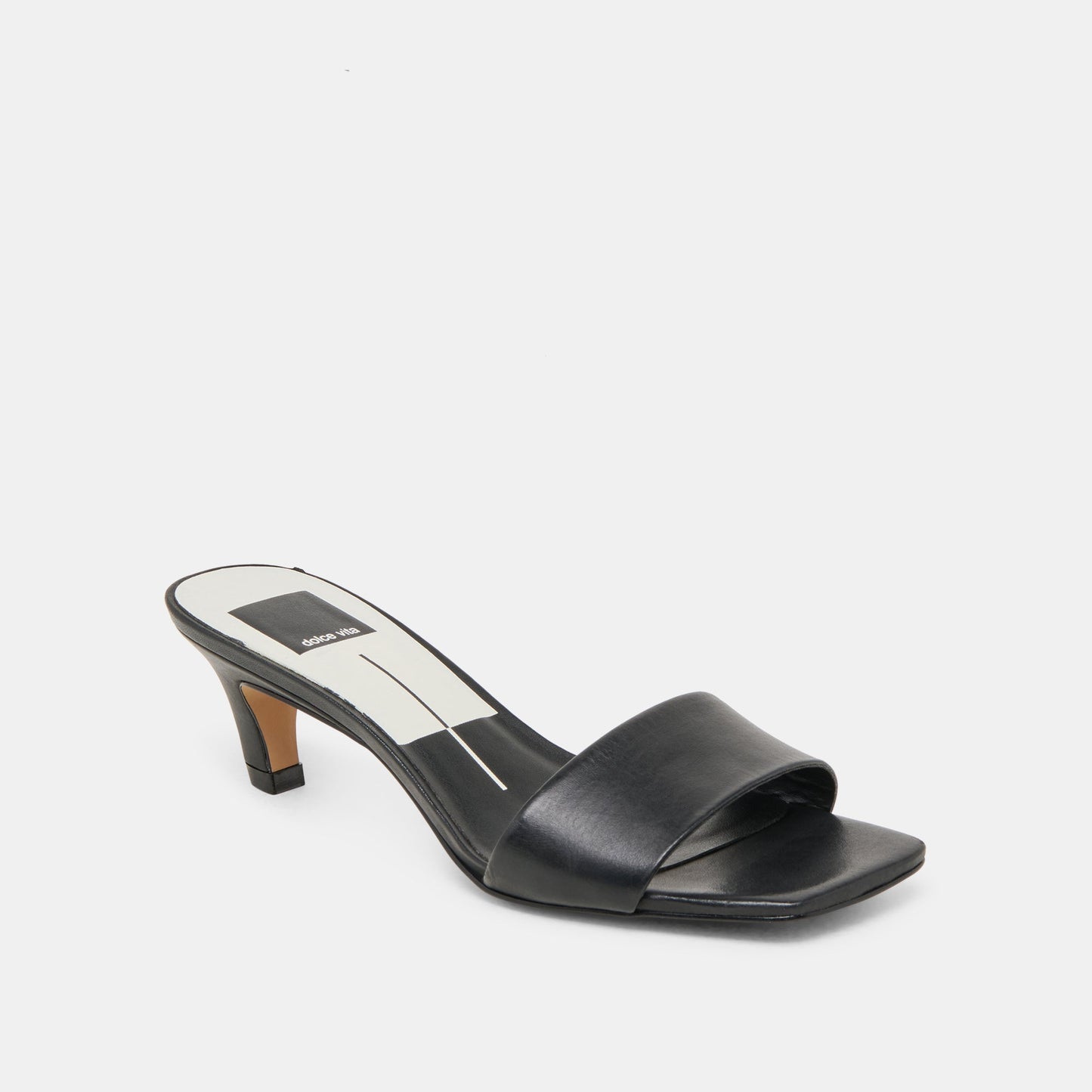 Rexa Black Leather Heels - Dolce Vita