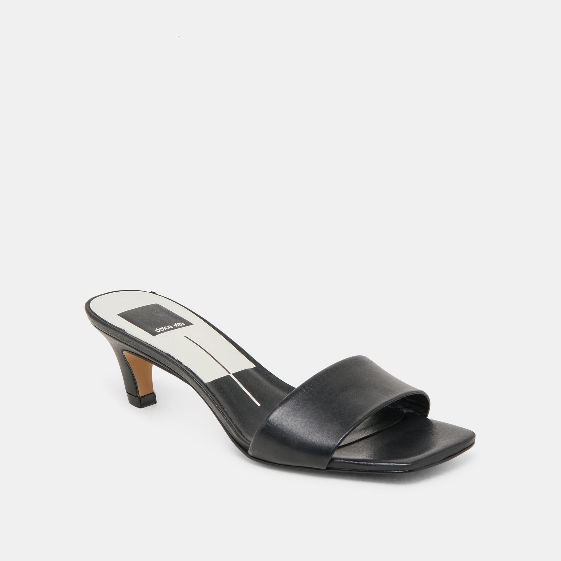 Rexa Black Leather Heels - Dolce Vita