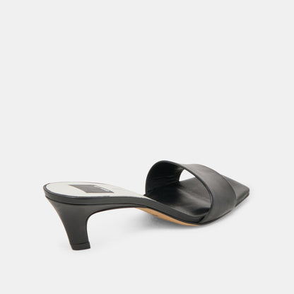 Rexa Black Leather Heels - Dolce Vita