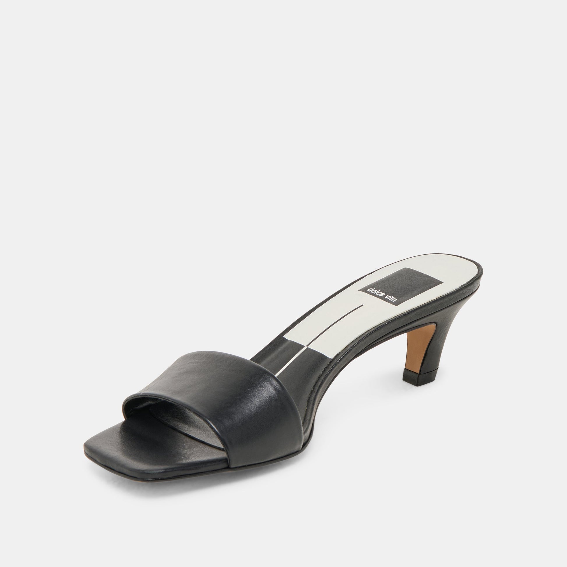 Rexa Black Leather Heels - Dolce Vita