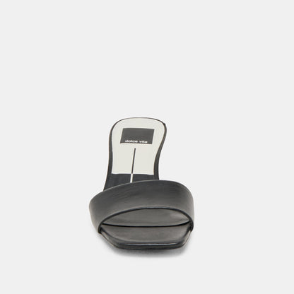 Rexa Black Leather Heels - Dolce Vita