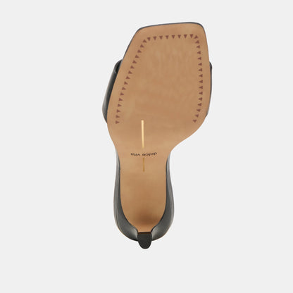 Rexa Black Leather Heels - Dolce Vita