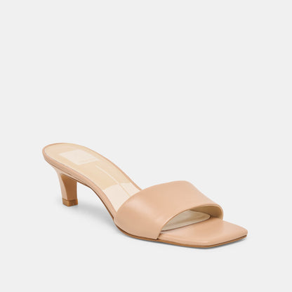 Rexa Light Tan Leather Heels - Dolce Vita