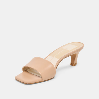 Rexa Light Tan Leather Heels - Dolce Vita