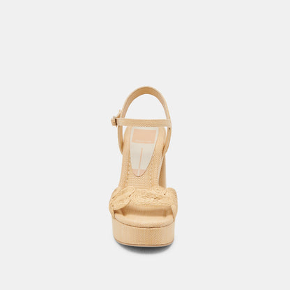 TINAYA HEELS LT NATURAL RAFFIA - Dolce Vita