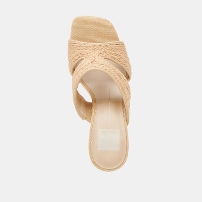 Gitel Lt Natural Raffia Heels - Dolce Vita