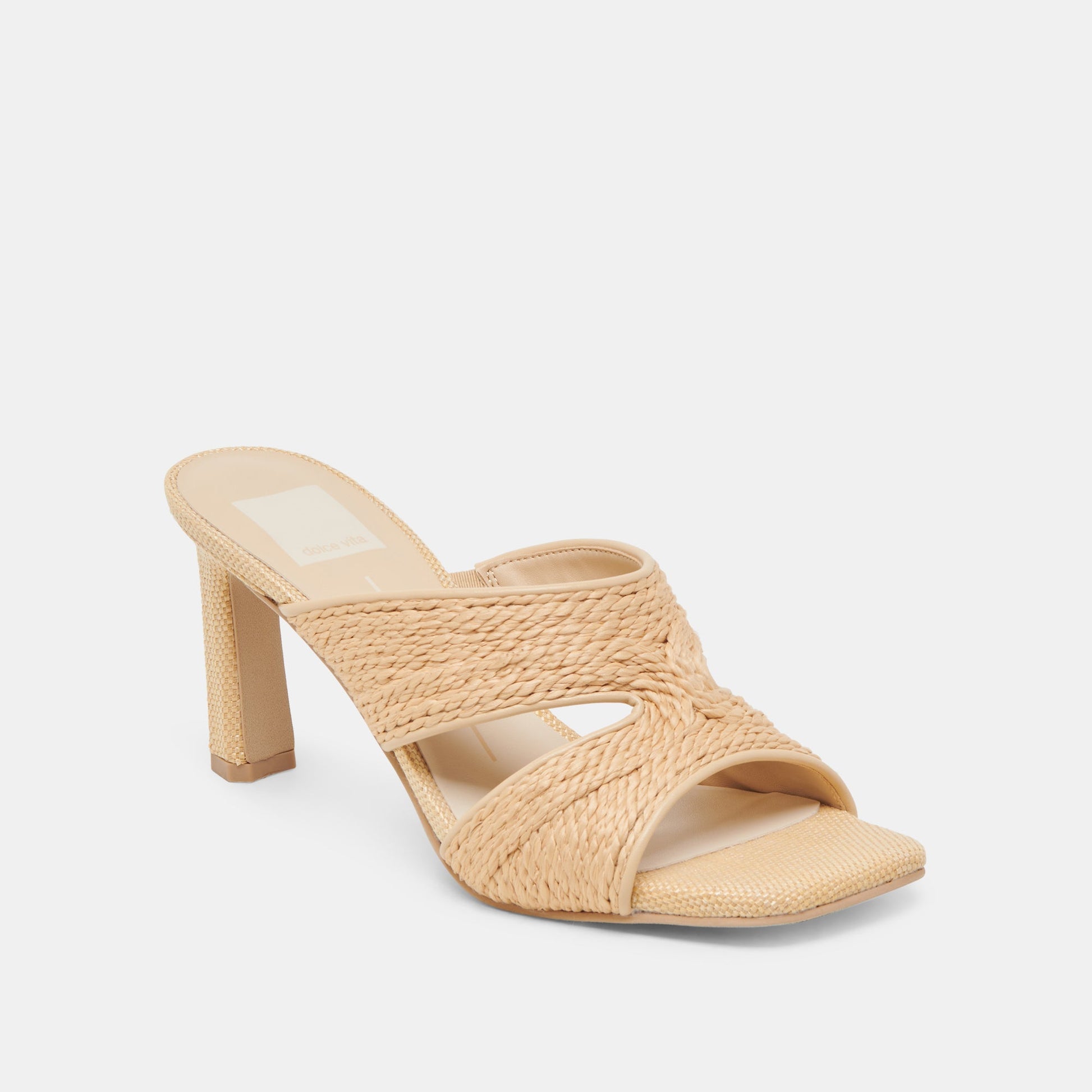 Gitel Lt Natural Raffia Heels - Dolce Vita