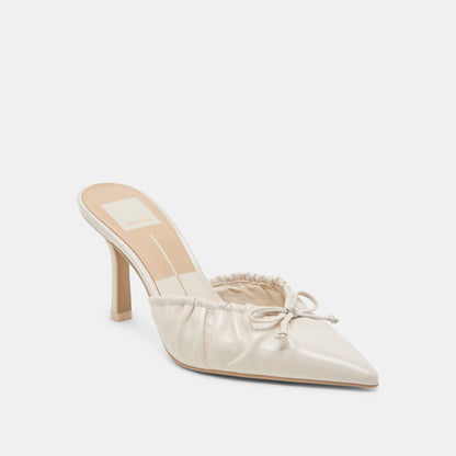 KAIRI HEELS IVORY CRINKLE PATENT - Dolce Vita