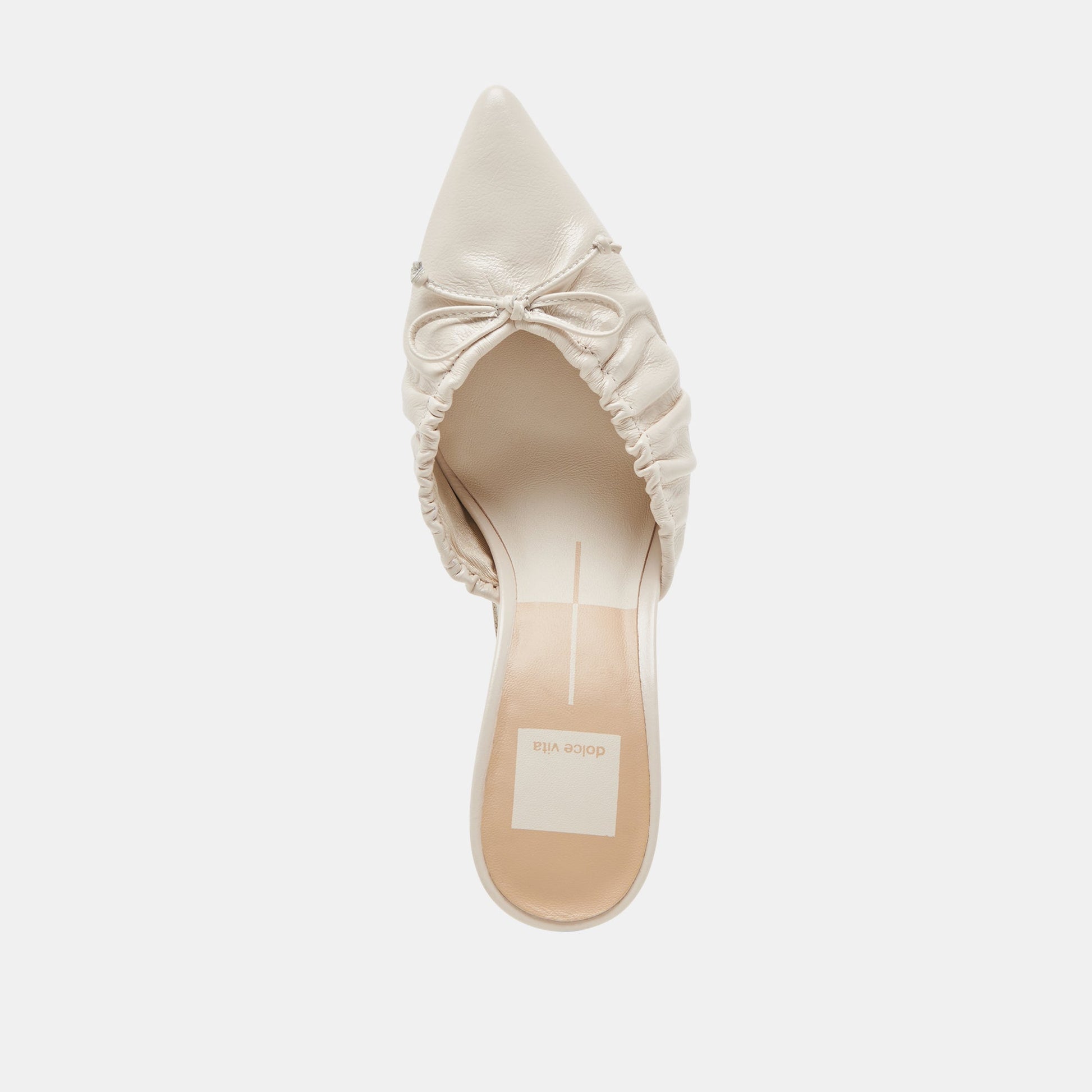KAIRI HEELS IVORY CRINKLE PATENT - Dolce Vita