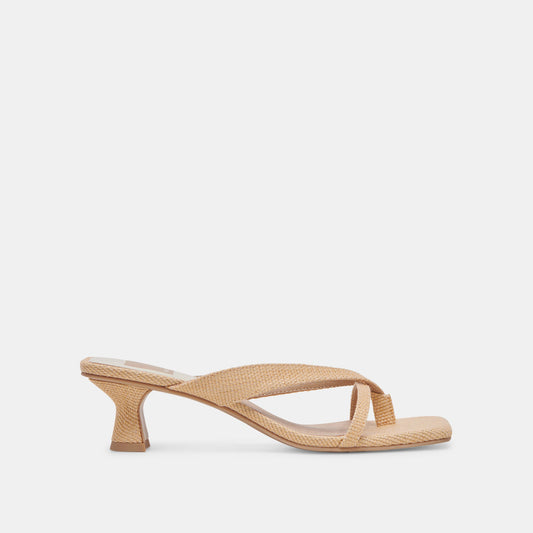 Brevel Natural Raffia Heels - Dolce Vita