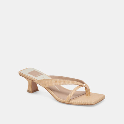 Brevel Natural Raffia Heels - Dolce Vita