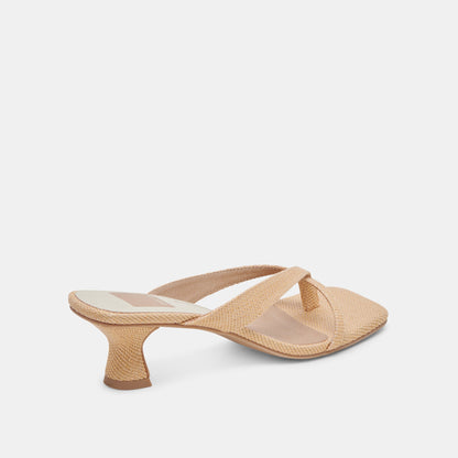 Brevel Natural Raffia Heels - Dolce Vita