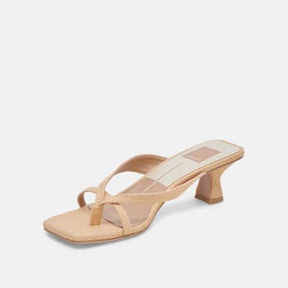 Brevel Natural Raffia Heels - Dolce Vita