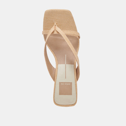 Brevel Natural Raffia Heels - Dolce Vita