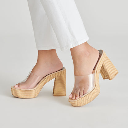 LICHIA HEELS NATURAL VINYL - Dolce Vita