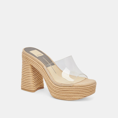 LICHIA HEELS NATURAL VINYL - Dolce Vita
