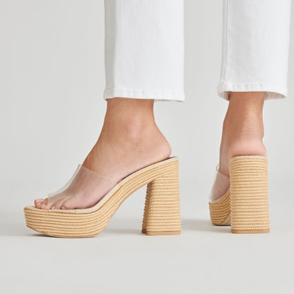 LICHIA HEELS NATURAL VINYL - Dolce Vita