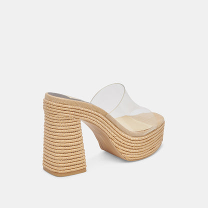 LICHIA HEELS NATURAL VINYL - Dolce Vita