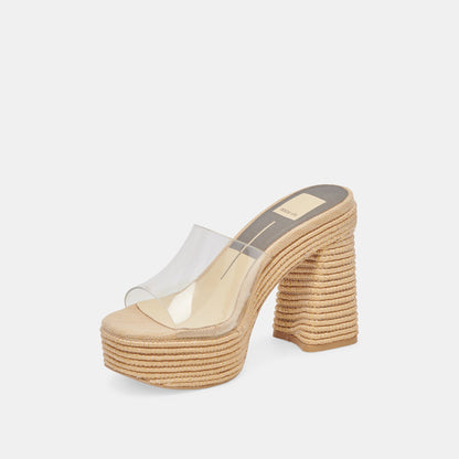 LICHIA HEELS NATURAL VINYL - Dolce Vita
