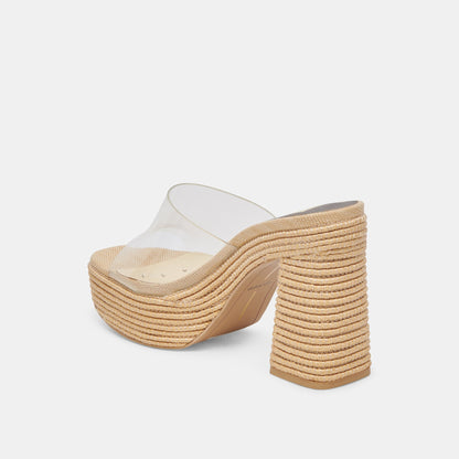 LICHIA HEELS NATURAL VINYL - Dolce Vita