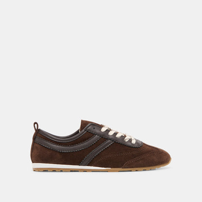 Viper Dk Brown Suede Sneakers - Dolce Vita