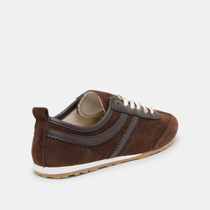 Viper Dk Brown Suede Sneakers - Dolce Vita