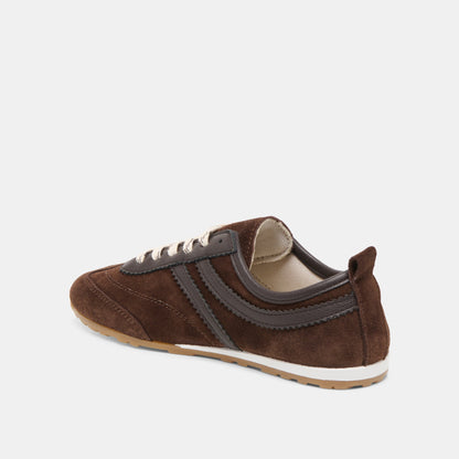 Viper Dk Brown Suede Sneakers - Dolce Vita