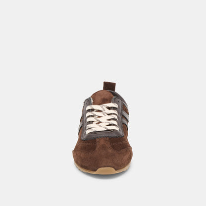 Viper Dk Brown Suede Sneakers - Dolce Vita