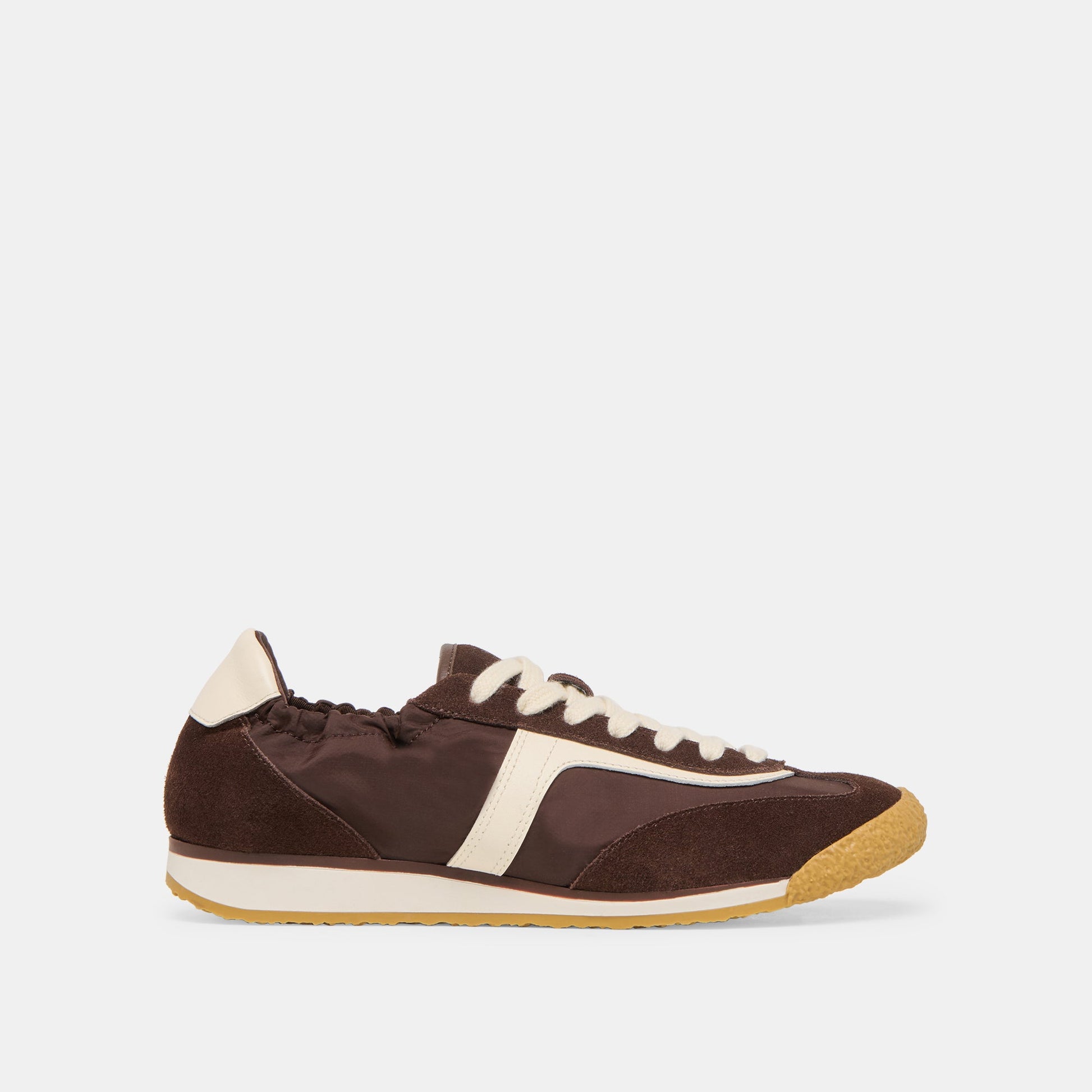 Sariya Dk Brown Nylon Sneakers - Dolce Vita