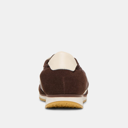 Sariya Dk Brown Nylon Sneakers - Dolce Vita