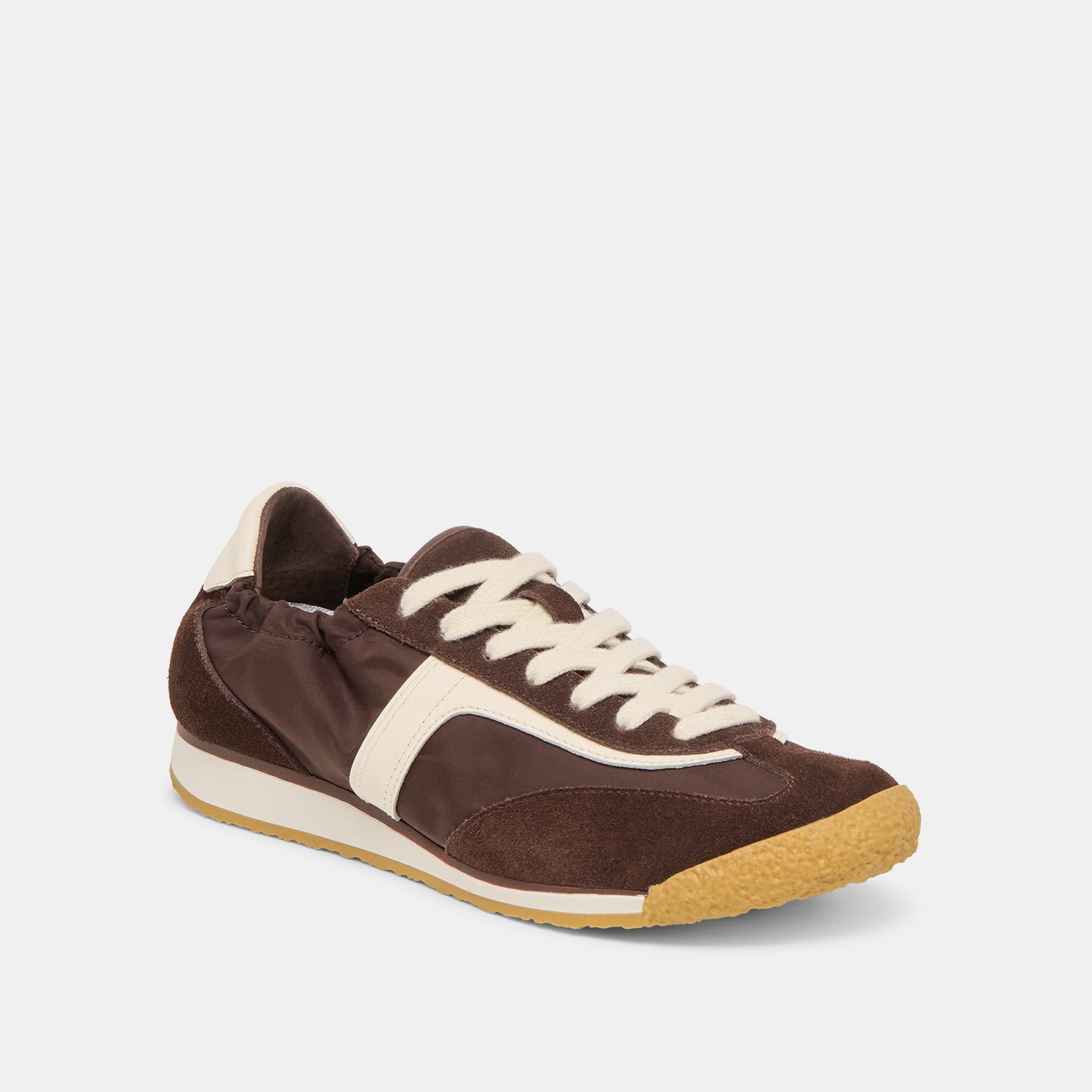 Sariya Dk Brown Nylon Sneakers - Dolce Vita