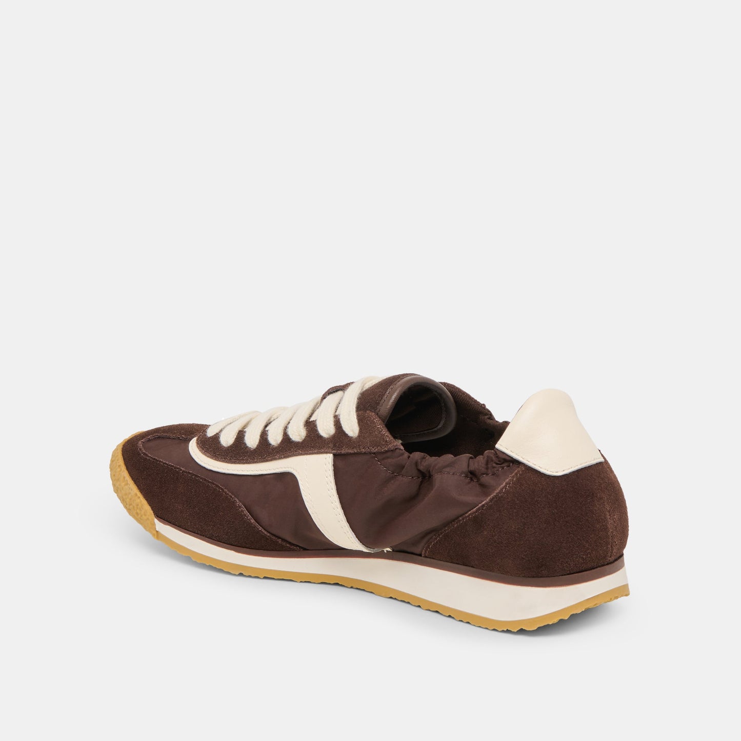 Sariya Dk Brown Nylon Sneakers - Dolce Vita