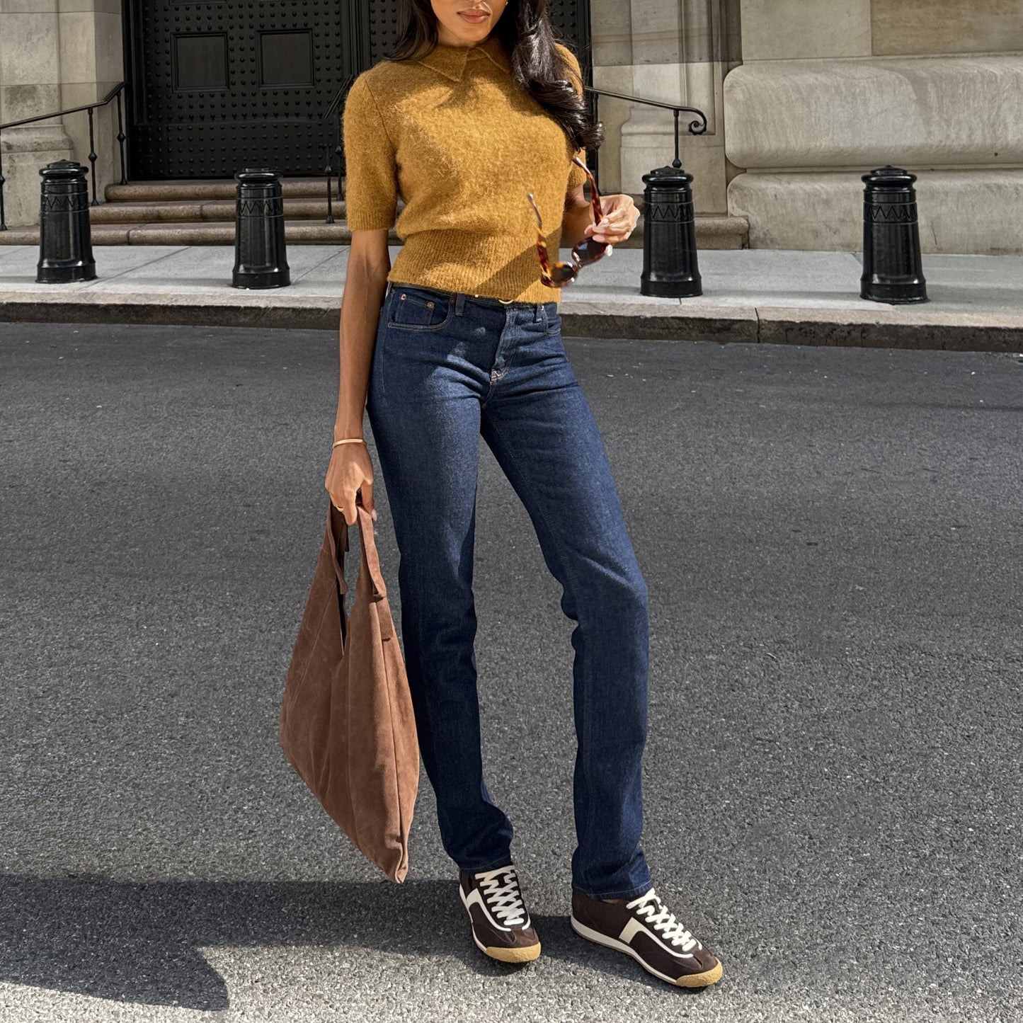 Sariya Dk Brown Nylon Sneakers - Dolce Vita