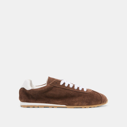 Serina Dk Brown Suede Sneakers - Dolce Vita