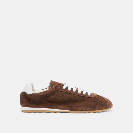 Serina Dk Brown Suede Sneakers - Dolce Vita