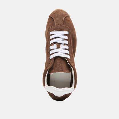 Serina Dk Brown Suede Sneakers - Dolce Vita