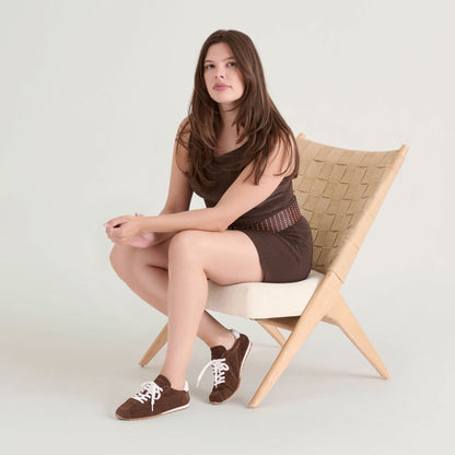 Serina Dk Brown Suede Sneakers - Dolce Vita