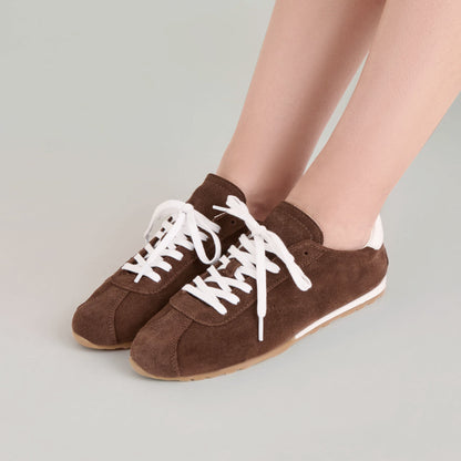 Serina Dk Brown Suede Sneakers - Dolce Vita