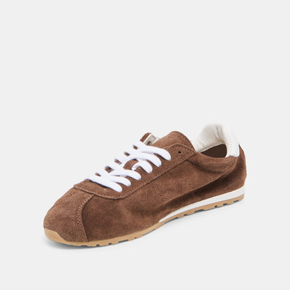 Serina Dk Brown Suede Sneakers - Dolce Vita